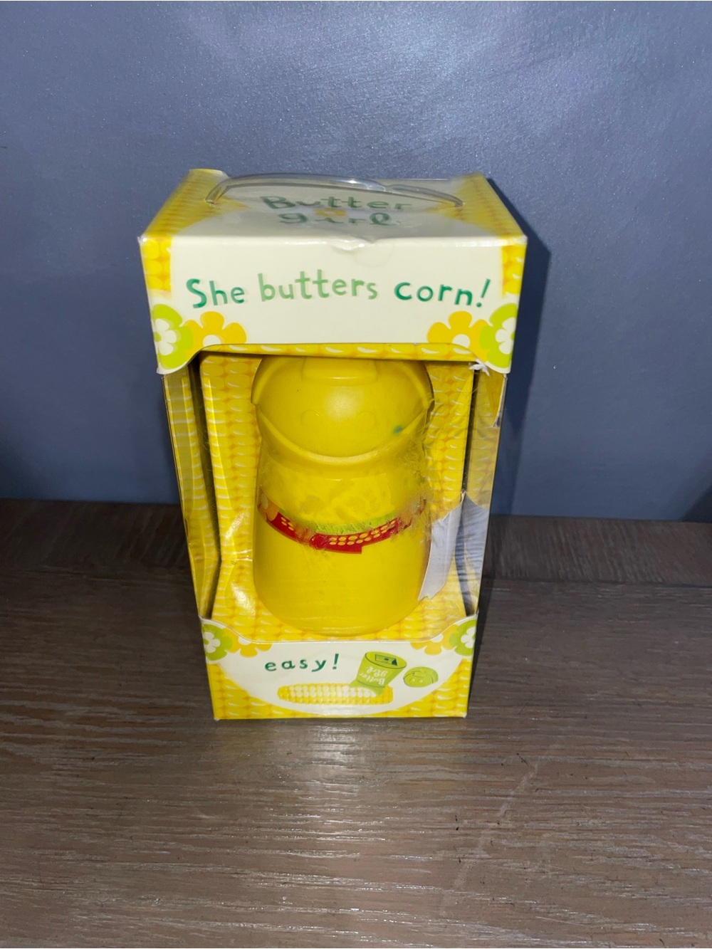 NIB She Butters Corn! Girl Yellow Corn Butter Spreader cute gift